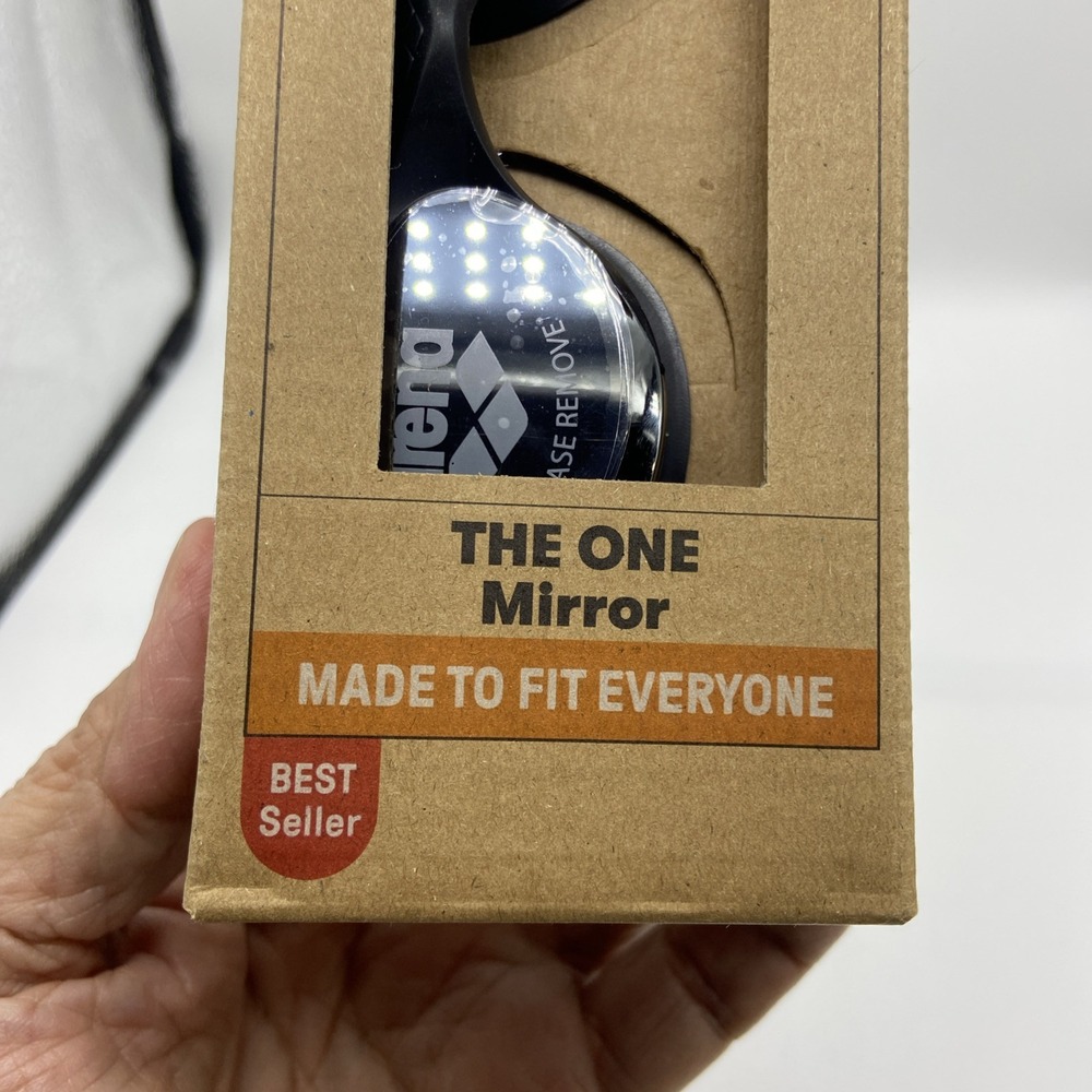 Arena The One Mirror Swimming Goggles Made To Fit Everyone USA Swimming Black - Picture 7 of 7